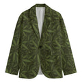 Marijuana Leaf Pattern Print Men's Cotton Blazer