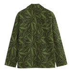 Marijuana Leaf Pattern Print Men's Cotton Blazer