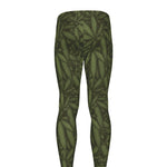 Marijuana Leaf Pattern Print Men's leggings