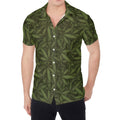 Marijuana Leaf Pattern Print Men's Shirt