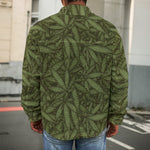 Marijuana Leaf Pattern Print Men's Shirt Jacket