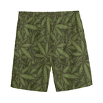 Marijuana Leaf Pattern Print Men's Sports Shorts