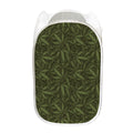 Marijuana Leaf Pattern Print Mesh Laundry Hamper