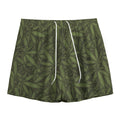 Marijuana Leaf Pattern Print Mesh Shorts