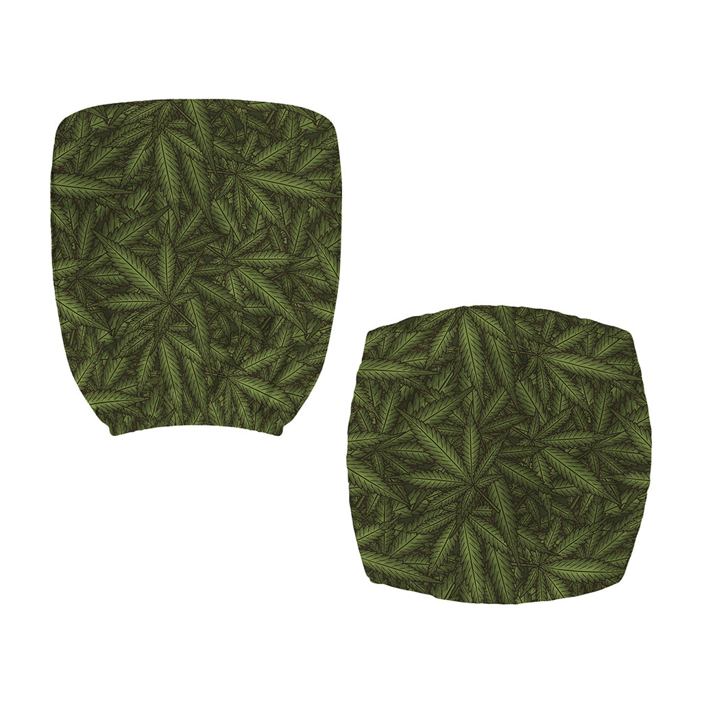 Marijuana Leaf Pattern Print Office Chair Cover
