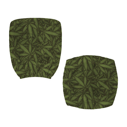Marijuana Leaf Pattern Print Office Chair Cover