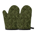 Marijuana Leaf Pattern Print Oven Mitts