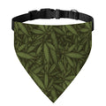 Marijuana Leaf Pattern Print Over The Collar Dog Bandana