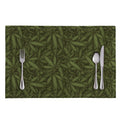 Marijuana Leaf Pattern Print Placemat
