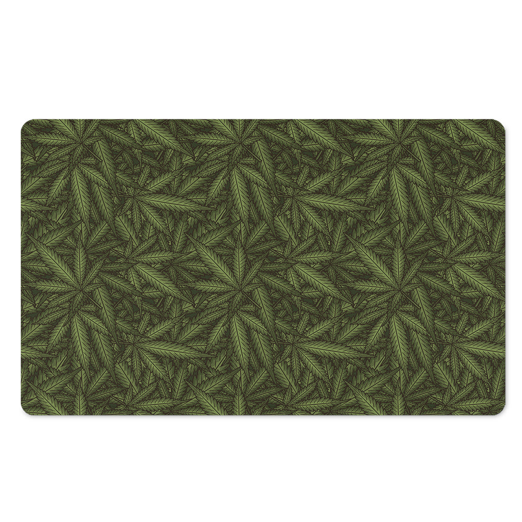 Marijuana Leaf Pattern Print Polyester Doormat