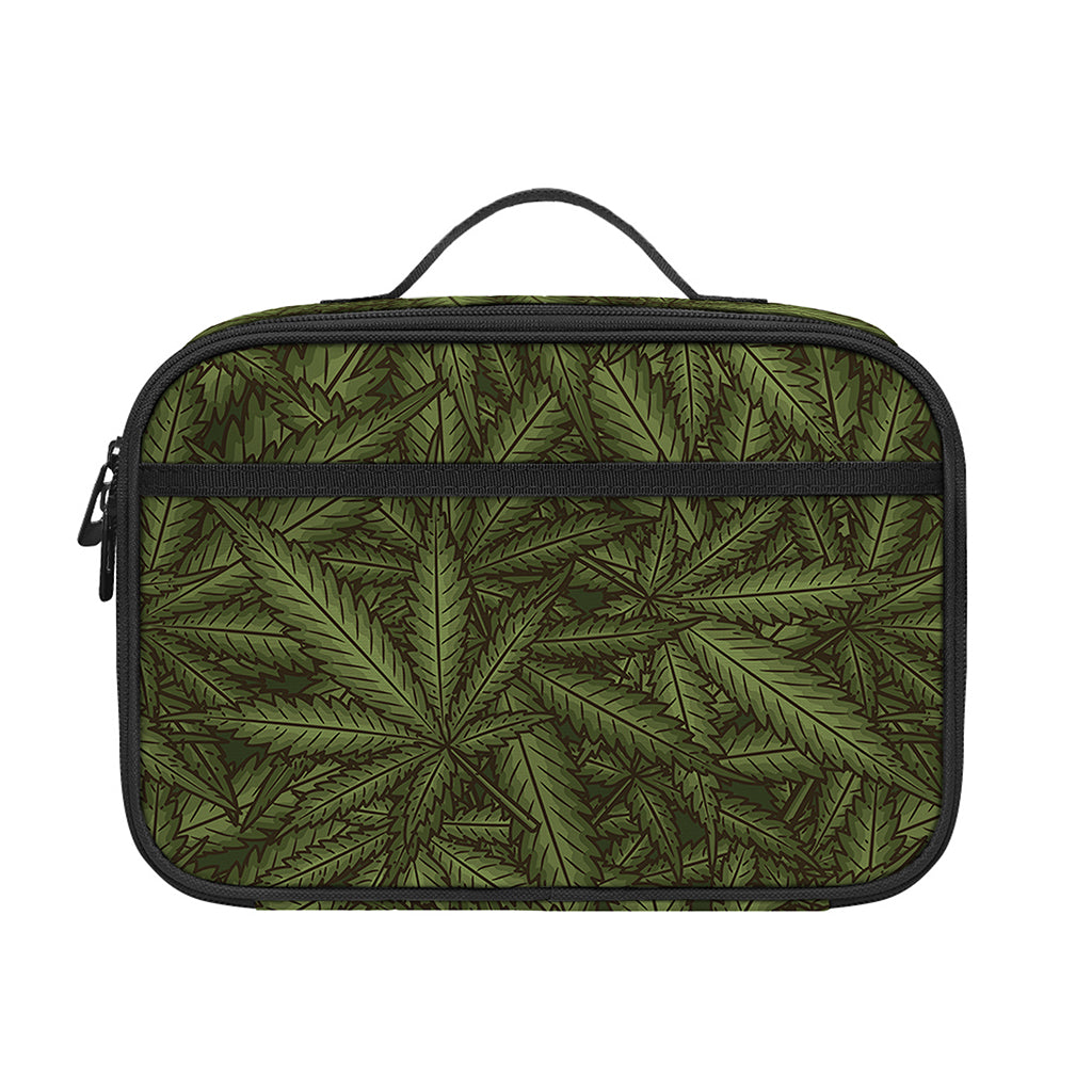Marijuana Leaf Pattern Print Portable Lunch Bag