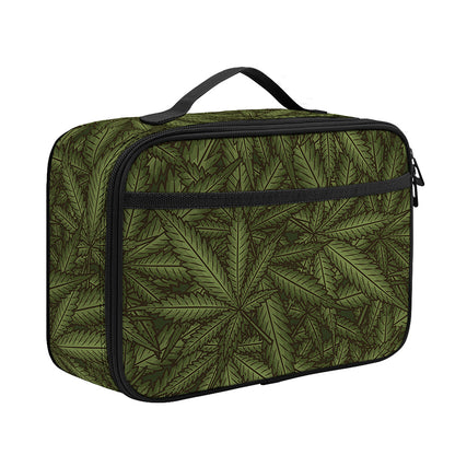Marijuana Leaf Pattern Print Portable Lunch Bag