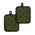 Marijuana Leaf Pattern Print Pot Holders