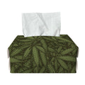 Marijuana Leaf Pattern Print Rectangle Tissue Box Cover