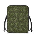 Marijuana Leaf Pattern Print Rectangular Crossbody Bag