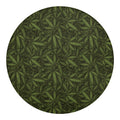 Marijuana Leaf Pattern Print Round Blanket