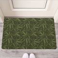 Marijuana Leaf Pattern Print Rubber Doormat