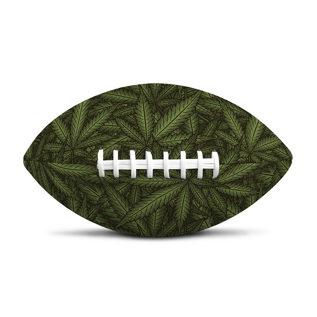 Marijuana Leaf Pattern Print Rugby Ball