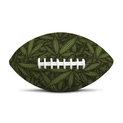 Marijuana Leaf Pattern Print Rugby Ball