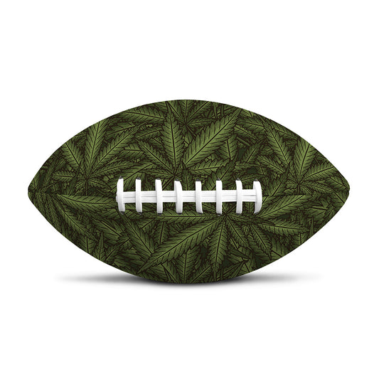 Marijuana Leaf Pattern Print Rugby Ball