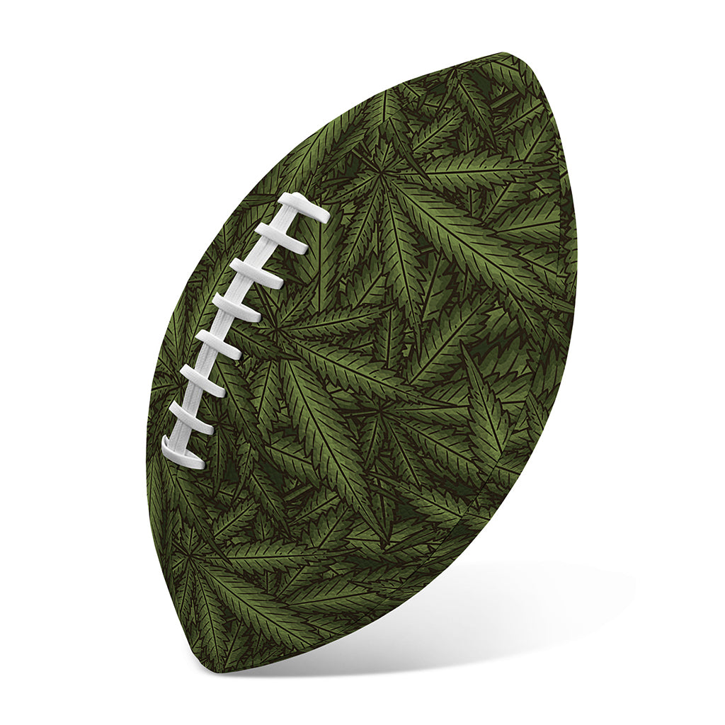 Marijuana Leaf Pattern Print Rugby Ball