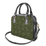 Marijuana Leaf Pattern Print Shoulder Handbag