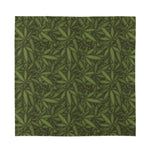 Marijuana Leaf Pattern Print Silk Bandana