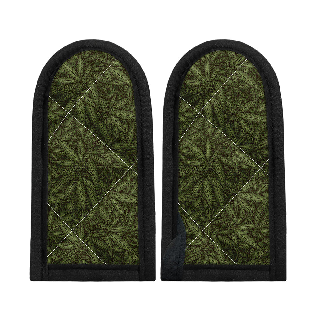 Marijuana Leaf Pattern Print Skillet Handle Cover