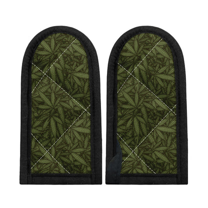 Marijuana Leaf Pattern Print Skillet Handle Cover