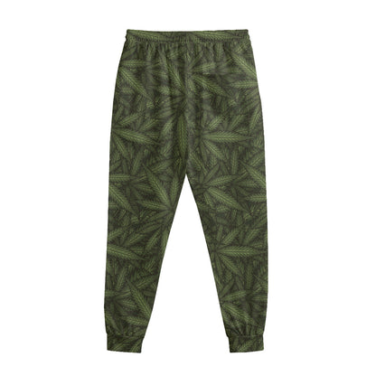 Marijuana Leaf Pattern Print Sweatpants