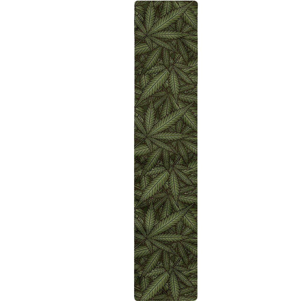 Marijuana Leaf Pattern Print Table Runner