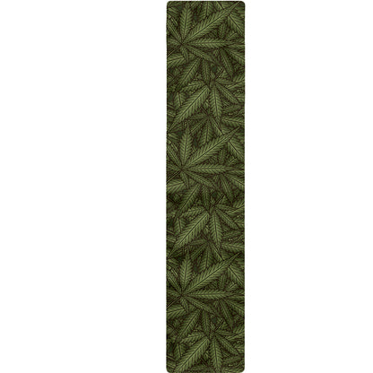 Marijuana Leaf Pattern Print Table Runner