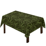 Marijuana Leaf Pattern Print Tablecloth