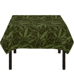 Marijuana Leaf Pattern Print Tablecloth