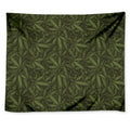 Marijuana Leaf Pattern Print Tapestry
