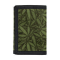 Marijuana Leaf Pattern Print Trifold Wallet