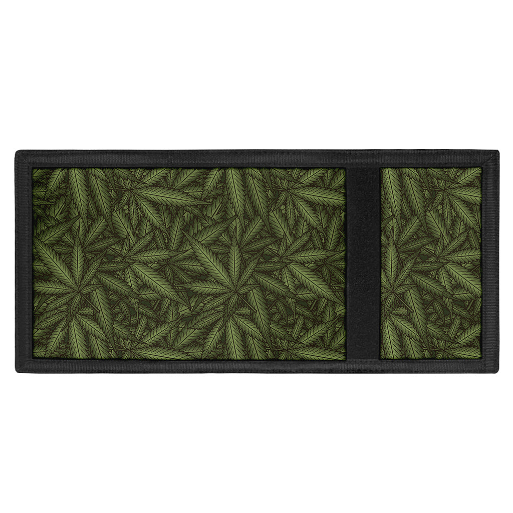 Marijuana Leaf Pattern Print Trifold Wallet
