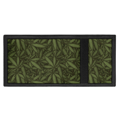 Marijuana Leaf Pattern Print Trifold Wallet