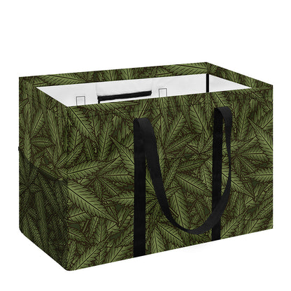 Marijuana Leaf Pattern Print Utility Tote Bag