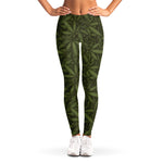 Marijuana Leaf Pattern Print Women's Leggings