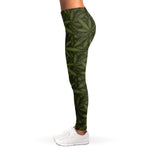 Marijuana Leaf Pattern Print Women's Leggings