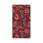 Maroon Vintage Bohemian Floral Print Baby Crib Sheet