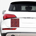Maroon Vintage Bohemian Floral Print Car Sticker
