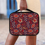Maroon Vintage Bohemian Floral Print Classic Bible Case