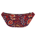 Maroon Vintage Bohemian Floral Print Fanny Pack
