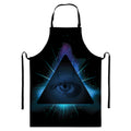 Masonic Eye All Seeing Print Bib Apron With Pocket