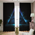 Masonic Eye All Seeing Print Dimout Pencil Pleat Curtains