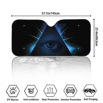 Masonic Eye All Seeing Print Car Windshield Sun Shade