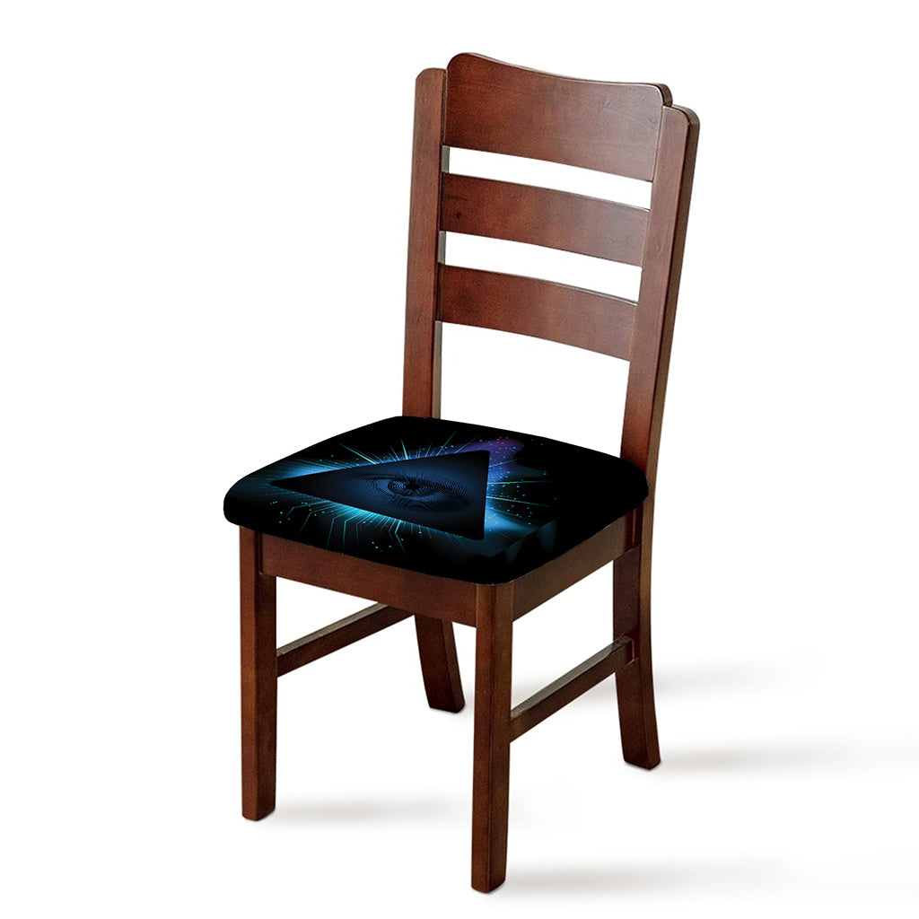 Masonic Eye All Seeing Print Chair Cushion Cover