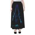 Masonic Eye All Seeing Print Chiffon Maxi Skirt